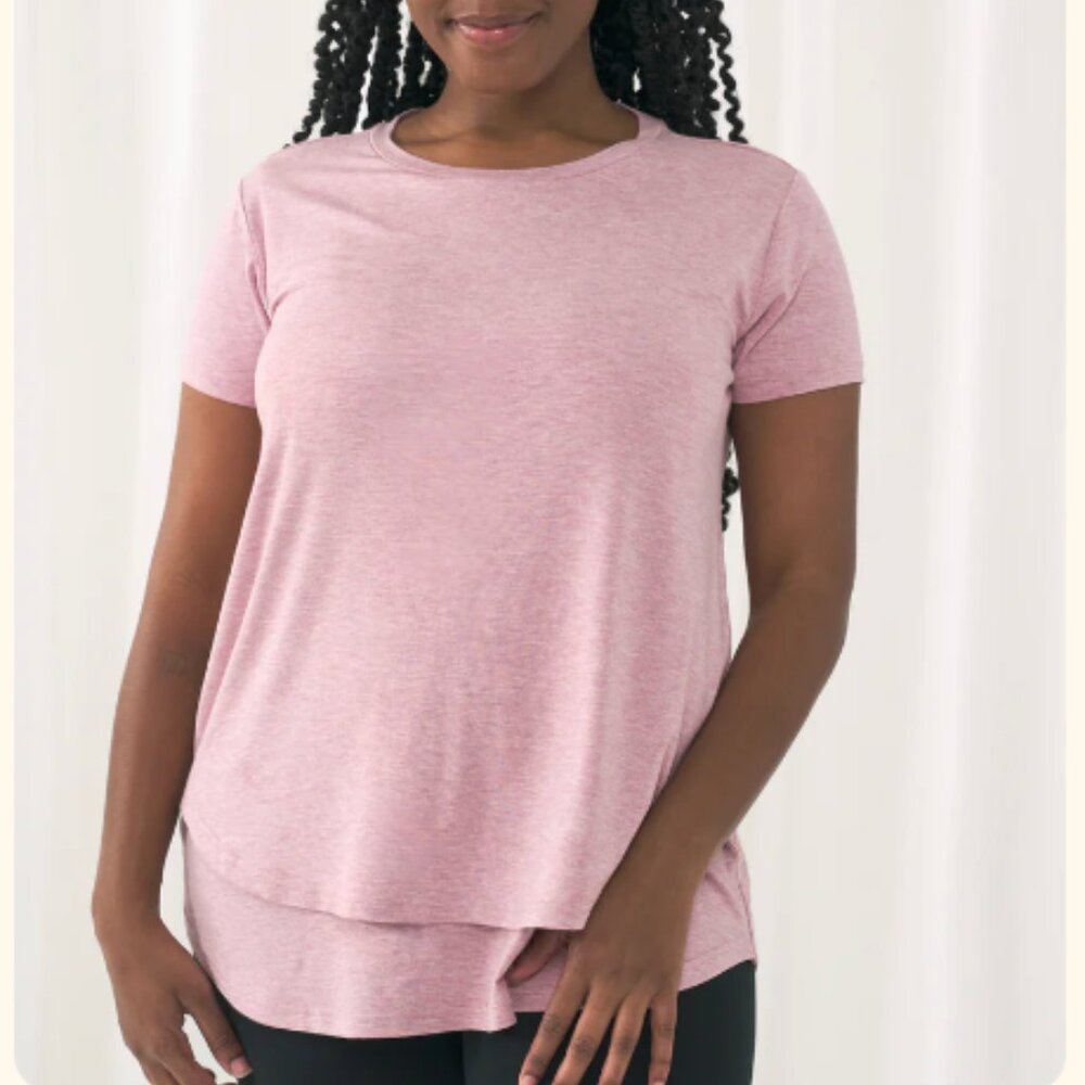 Little Sleepies Heather Mauve Women's Nursing Top, XXL